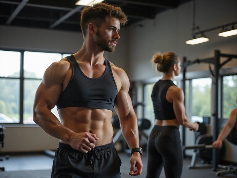 Sportowiec podczas intensywnego treningu, symbolizujący siłę i energię